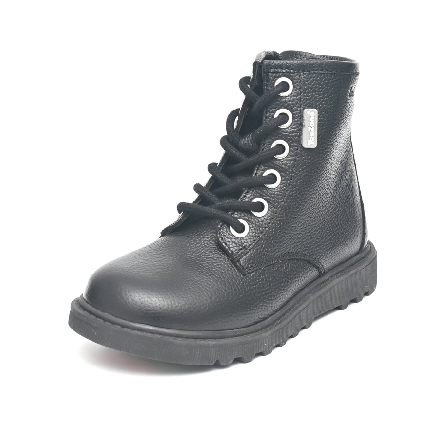 AUGUST All Leather Lace and Zip Boot ToeZone Footwear