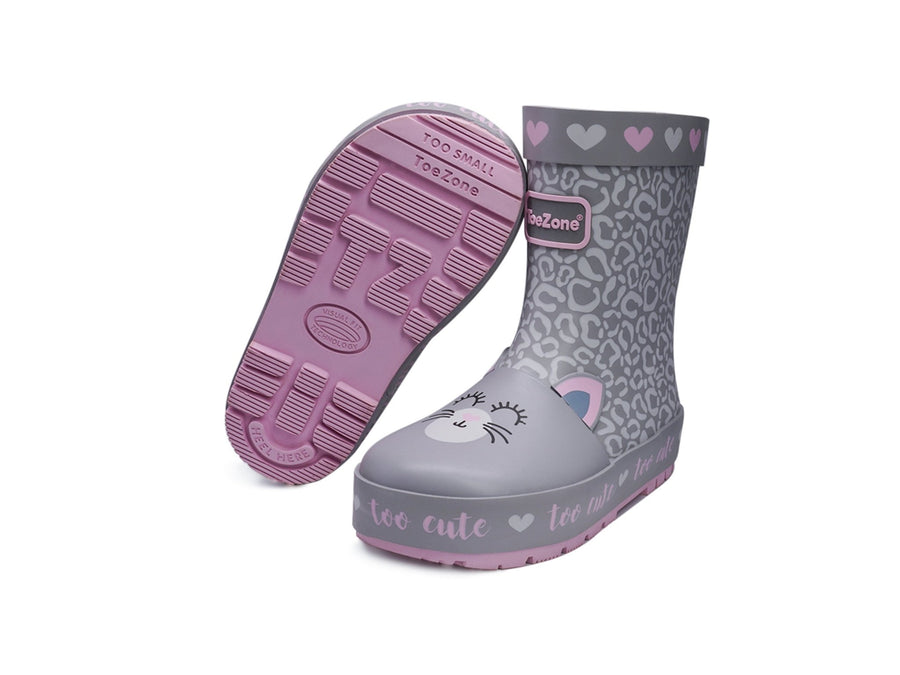 BAILEY Cat Novelty Wellies All Girls ToeZone Footwear