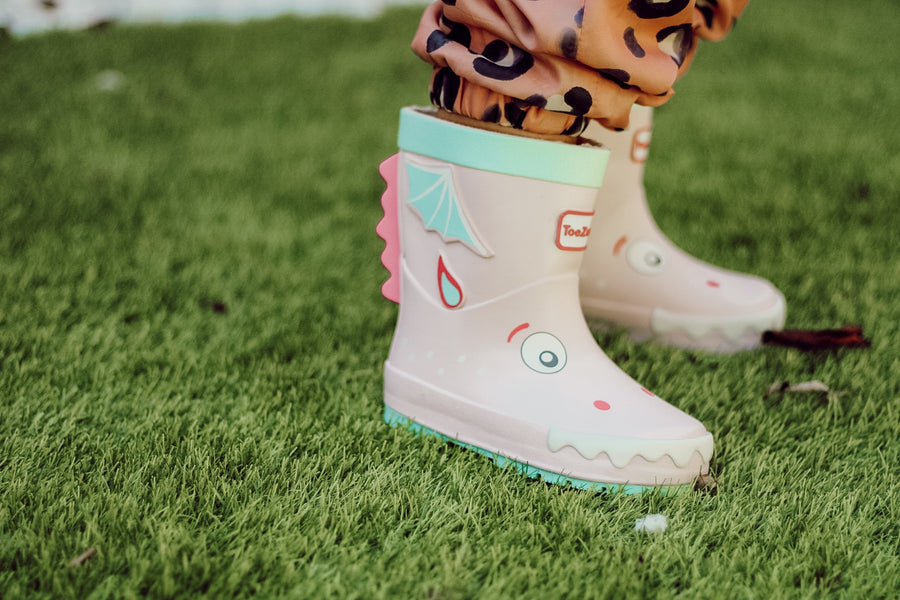 GRACE - Novelty Dragon Rain Boot Wellies All Girls ToeZone Footwear