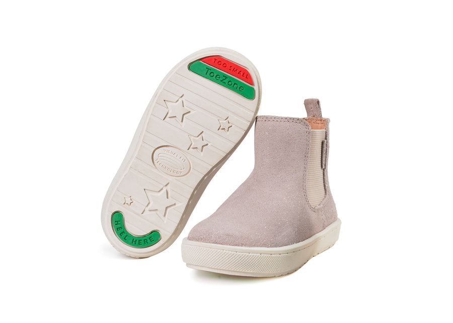 ALMA - Girls' Gusset Pink Suede Boost (Available in Half Sizes)