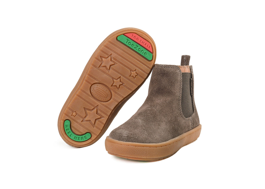 8 Second Ride Infant Boot RIVER Brown Infant Boots | Suede Gusset Boots for Infants
