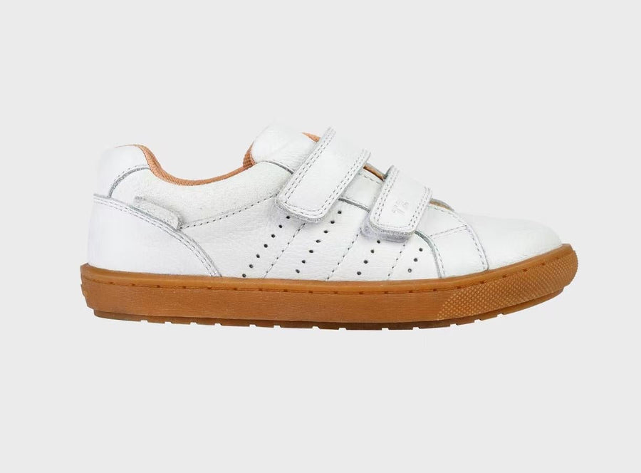 ARIEL - Spring Ortholite White Rip Tape Star Trainers ToeZone Footwear