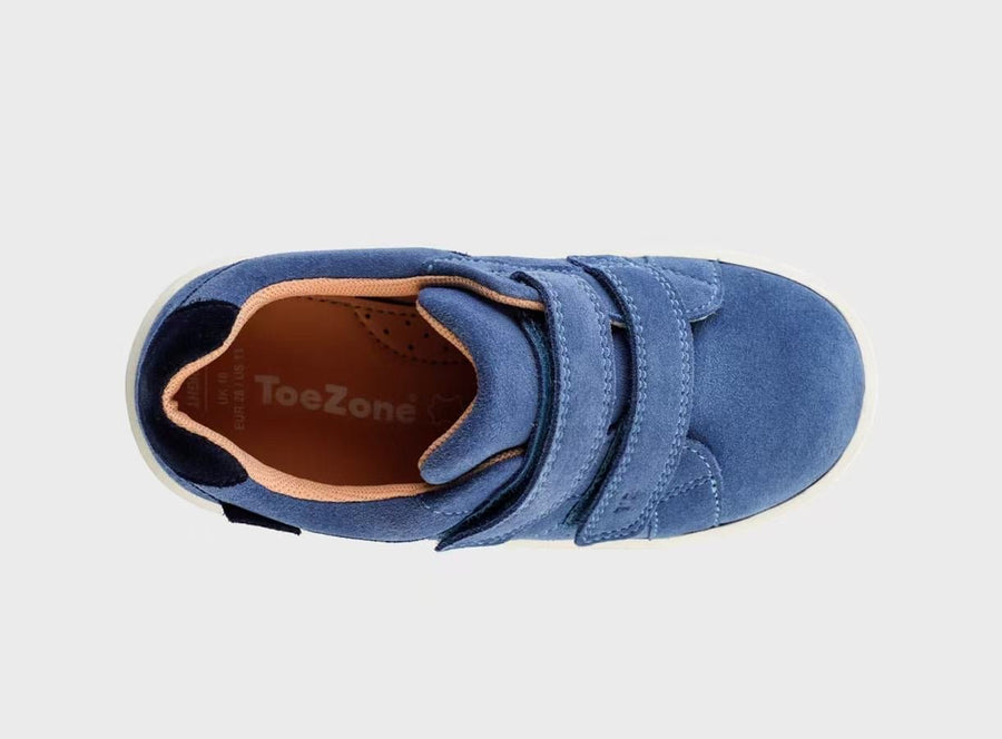 EDEN - Spring Ortholite Cobalt Blue Rip Tape Star Trainers ToeZone Footwear