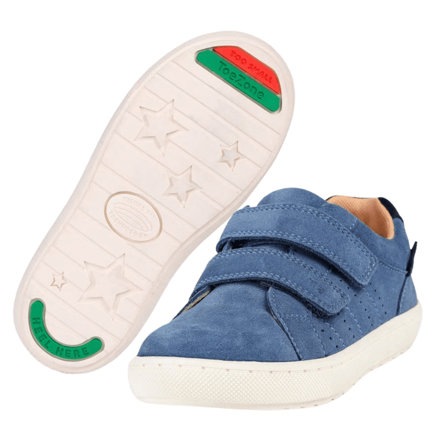 EDEN - Spring Ortholite Cobalt Blue Rip Tape Star Trainers ToeZone Footwear