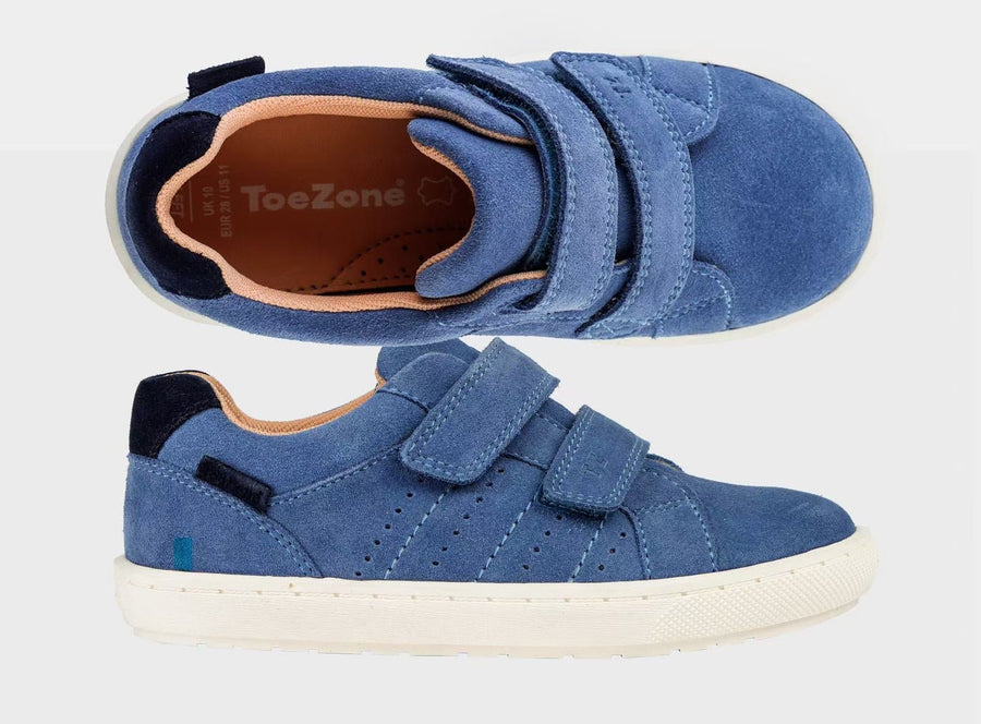 EDEN - Spring Ortholite Cobalt Blue Rip Tape Star Trainers ToeZone Footwear
