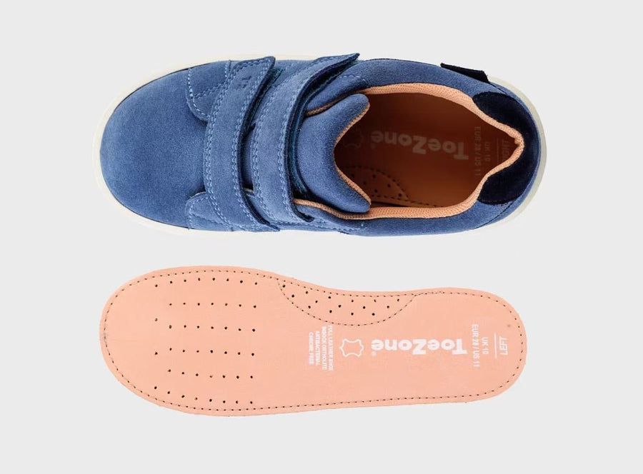 EDEN - Spring Ortholite Cobalt Blue Rip Tape Star Trainers ToeZone Footwear