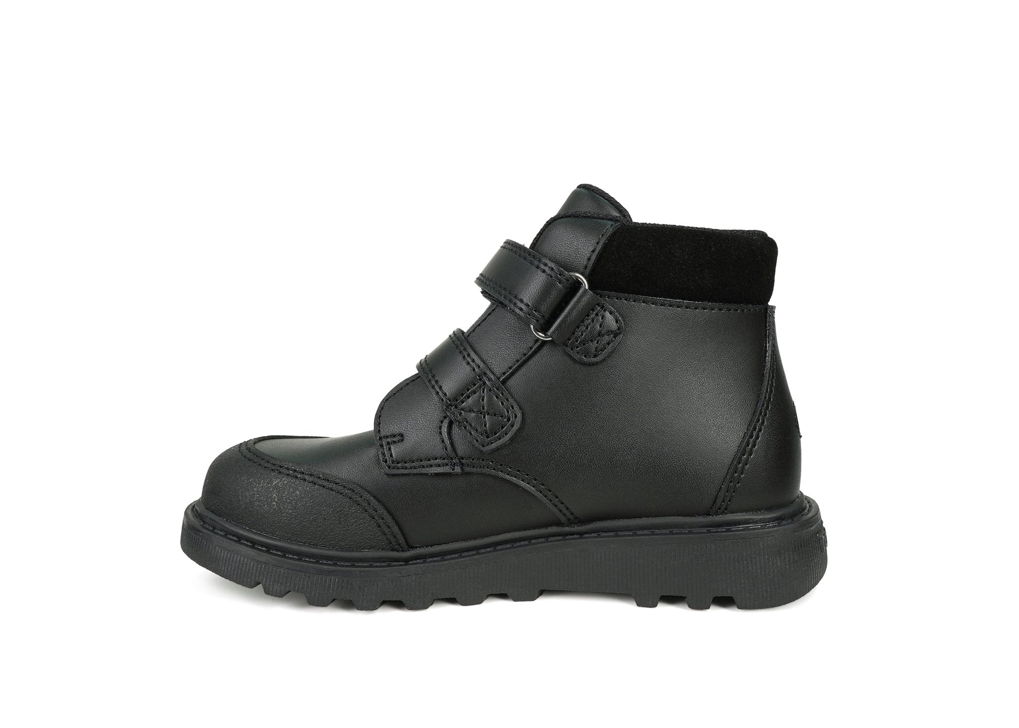 LEVI Boys' Black Boots for School Rip Tape Boots for Boys