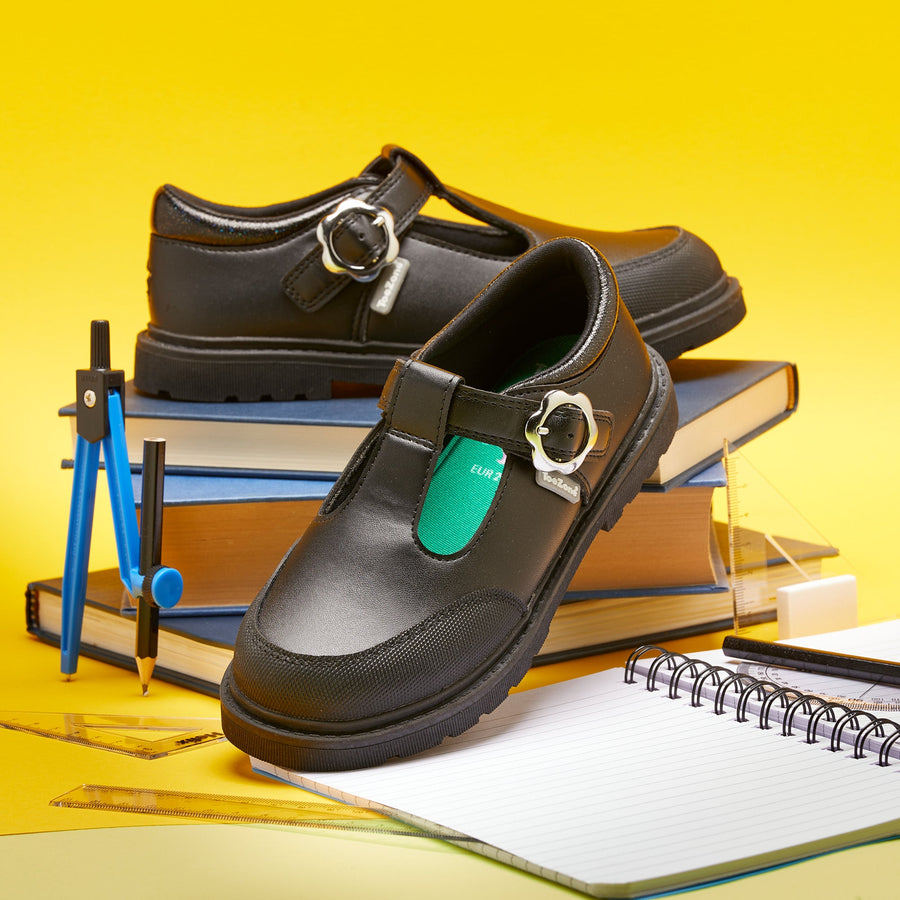 MAY - Vegan T - Bar Flower School Shoes Girls School Shoe All Girls ToeZone Footwear