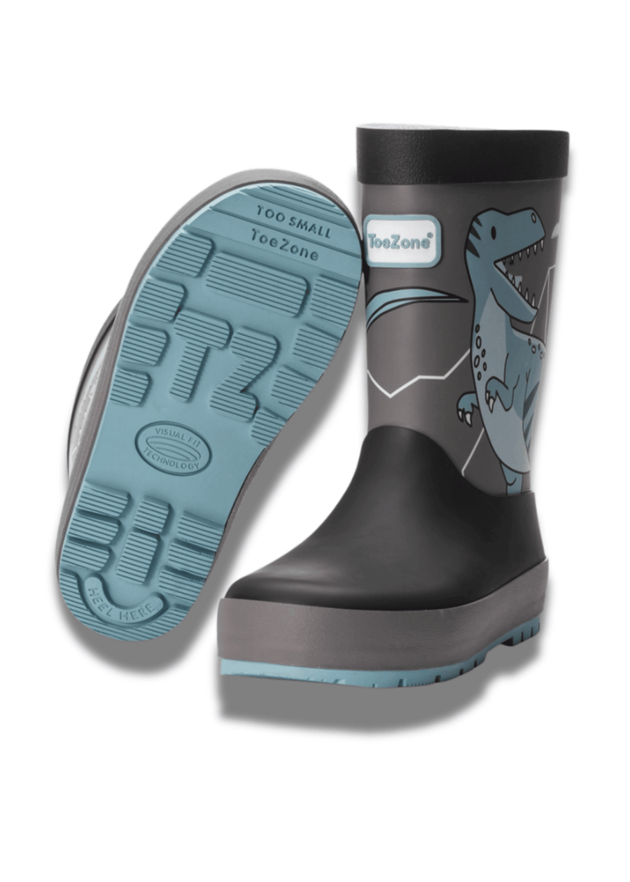 PRE - ORDER – Danny Dinosaur Boys’ Waterproof Wellies Wellies All Boys ToeZone Footwear