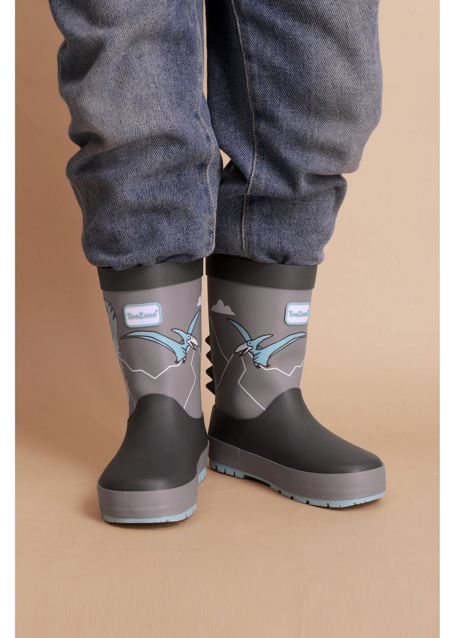 PRE - ORDER – Danny Dinosaur Boys’ Waterproof Wellies Wellies All Boys ToeZone Footwear