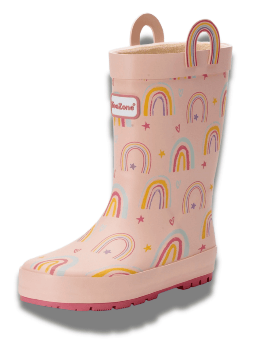 PRE - ORDER – Etta Pink Rainbow Waterproof Girls’ Wellies All Girls ToeZone Footwear