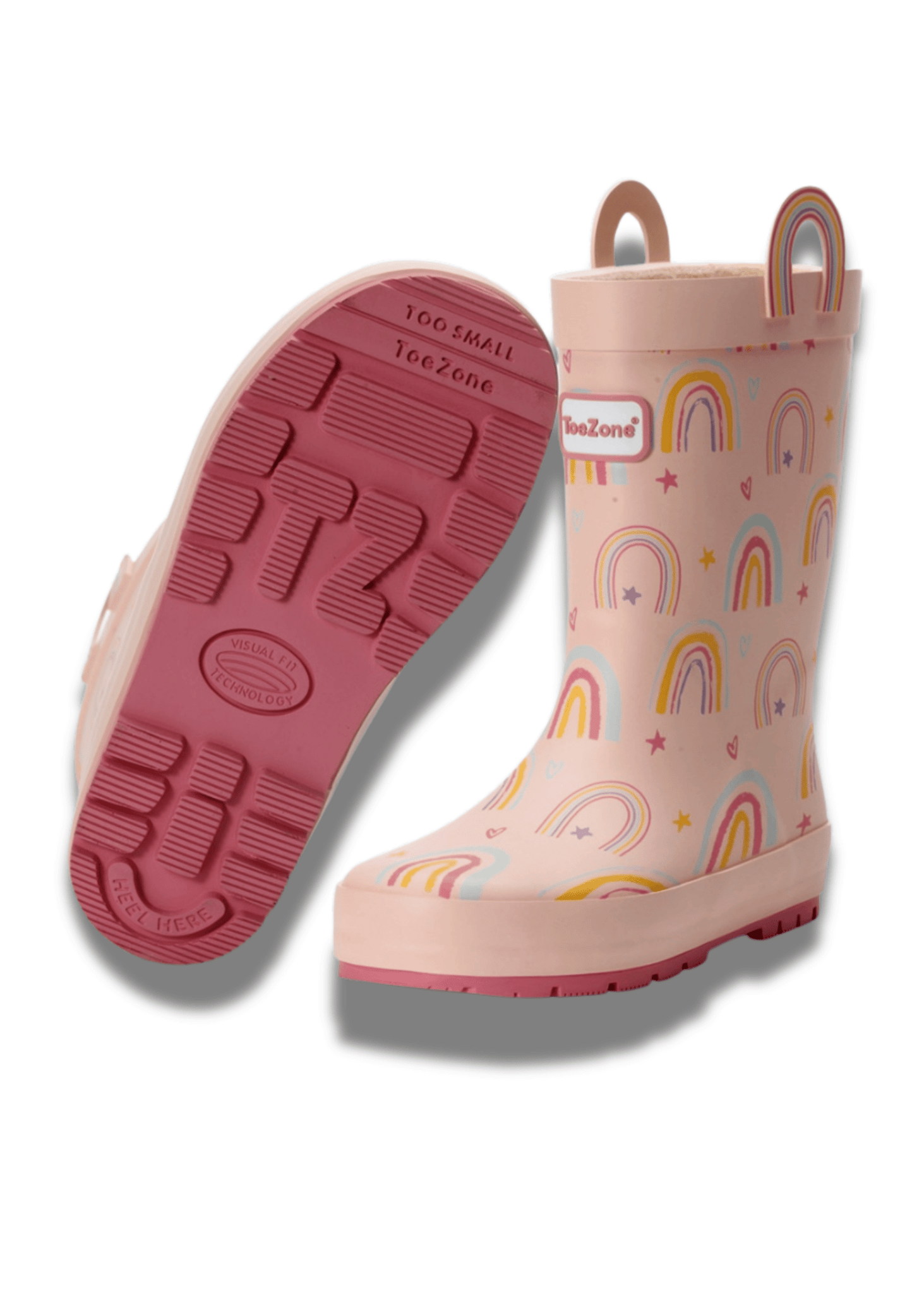 Etta Pink Rainbow Waterproof Girls' Wellies