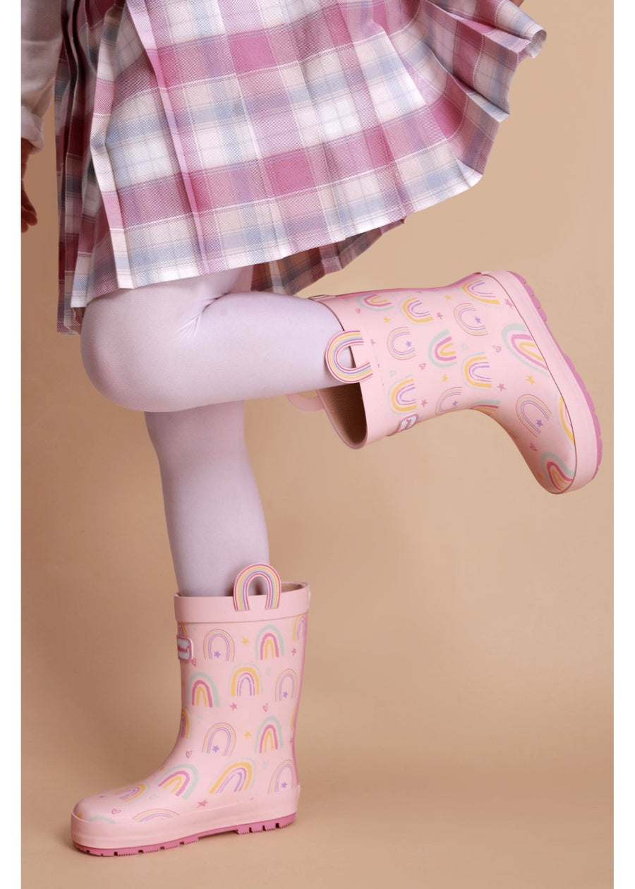 PRE - ORDER – Etta Pink Rainbow Waterproof Girls’ Wellies All Girls ToeZone Footwear