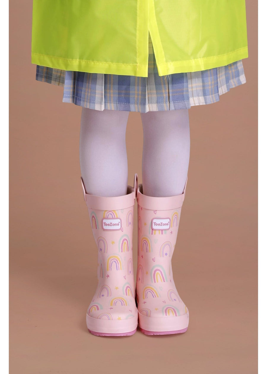 PRE - ORDER – Etta Pink Rainbow Waterproof Girls’ Wellies All Girls ToeZone Footwear