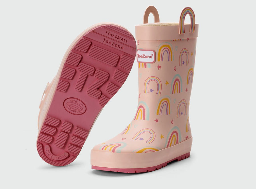 PRE - ORDER – Etta Pink Rainbow Waterproof Girls’ Wellies All Girls ToeZone Footwear