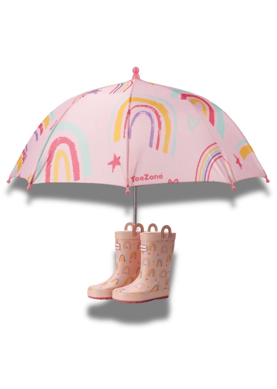 PRE - ORDER – Etta Pink Rainbow Waterproof Girls’ Wellies All Girls ToeZone Footwear
