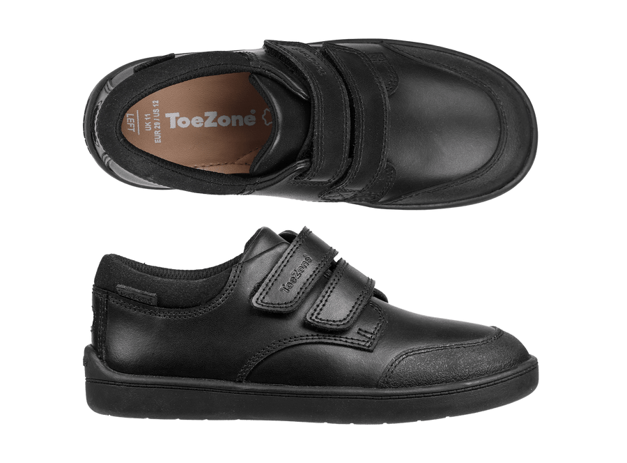 PRE - ORDER - OLIVER - Boys Ortholite Black Smart Ortholite School Shoes Boys School Shoes All Boys ToeZone Footwear