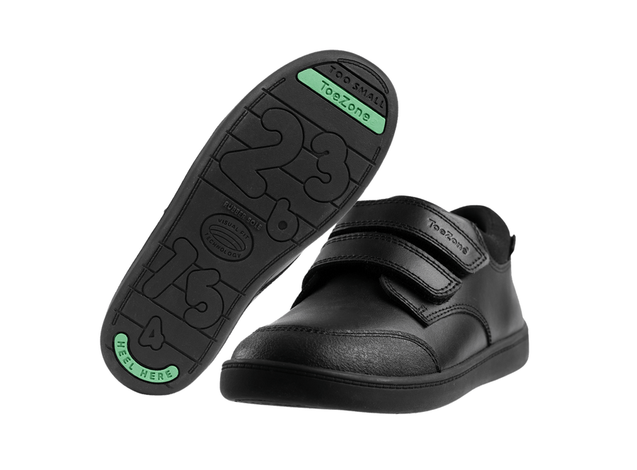 PRE - ORDER - OLIVER - Boys Ortholite Black Smart Ortholite School Shoes Boys School Shoes All Boys ToeZone Footwear