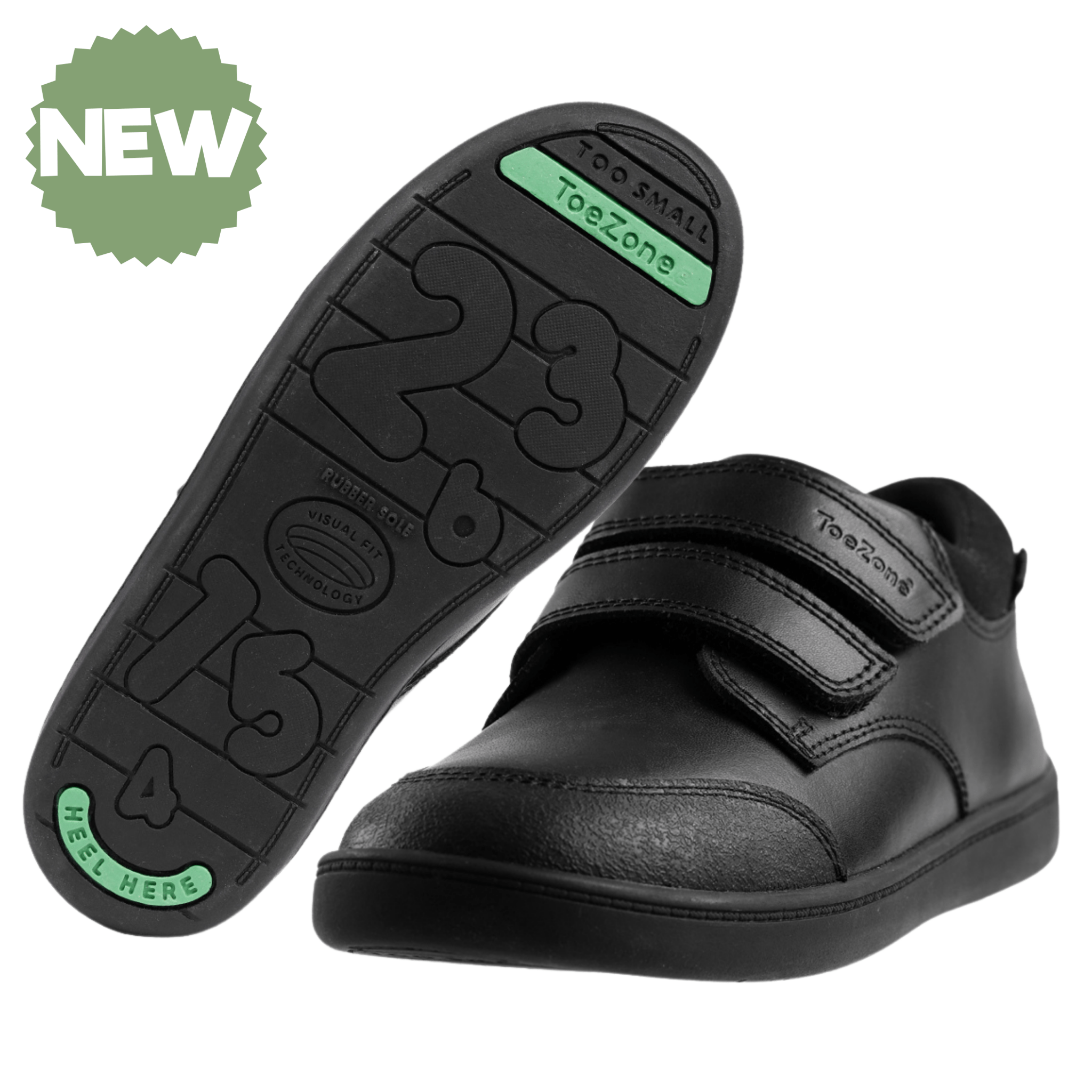 OLIVER Rubber Boys Ortholite Black Smart Ortholite School Shoes