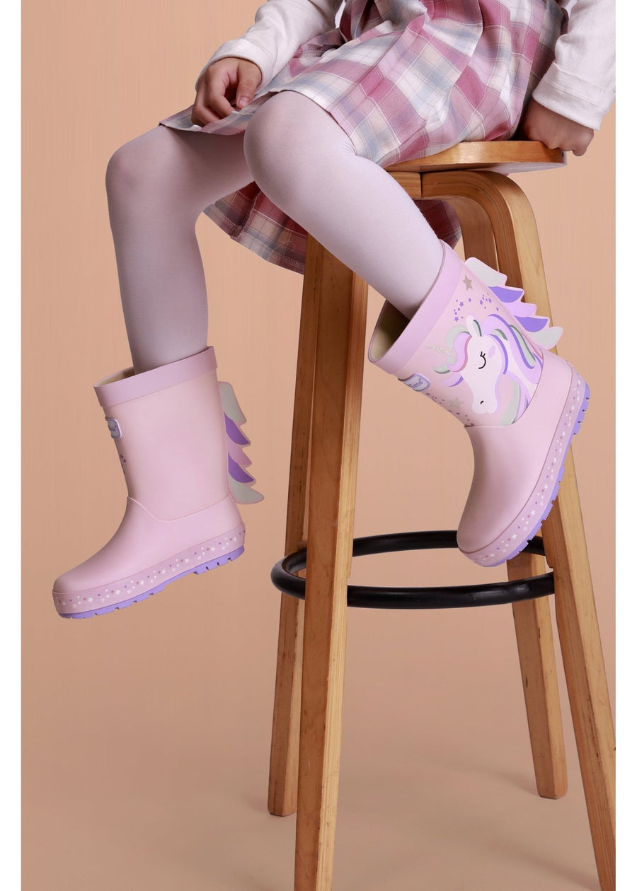 PRE - ORDER – Star Unicorn Girls’ Waterproof Wellies Wellies All Girls ToeZone Footwear