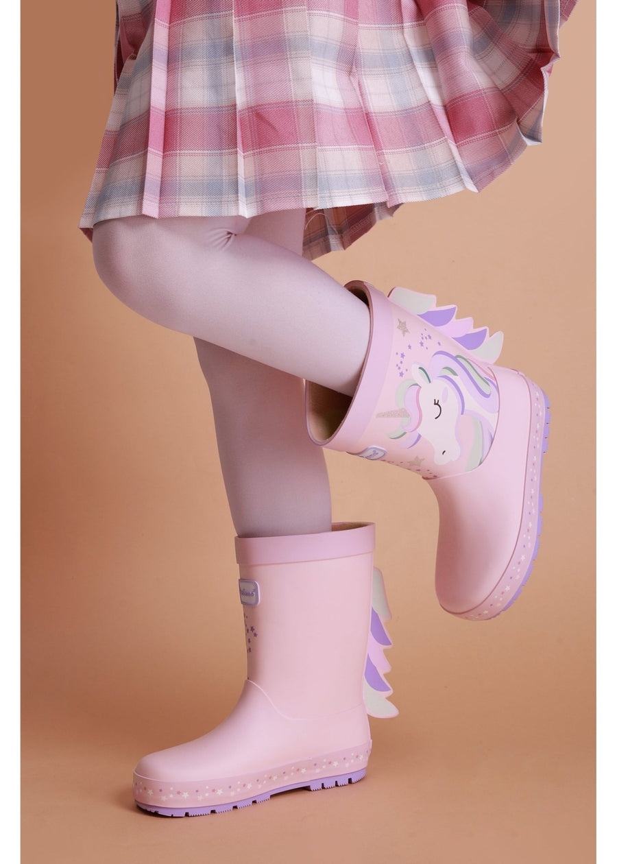 PRE - ORDER – Star Unicorn Girls’ Waterproof Wellies Wellies All Girls ToeZone Footwear