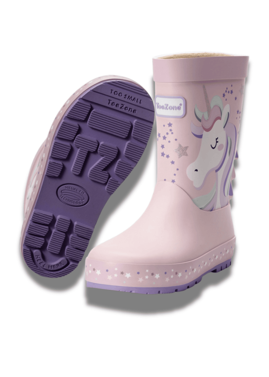 PRE - ORDER – Star Unicorn Girls’ Waterproof Wellies Wellies All Girls ToeZone Footwear
