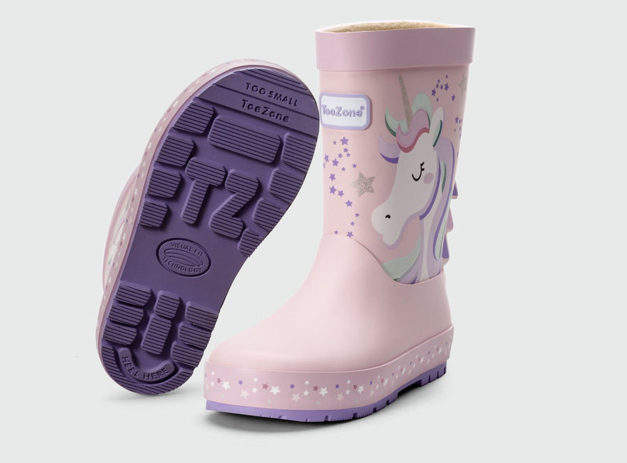 PRE - ORDER – Star Unicorn Girls’ Waterproof Wellies Wellies All Girls ToeZone Footwear
