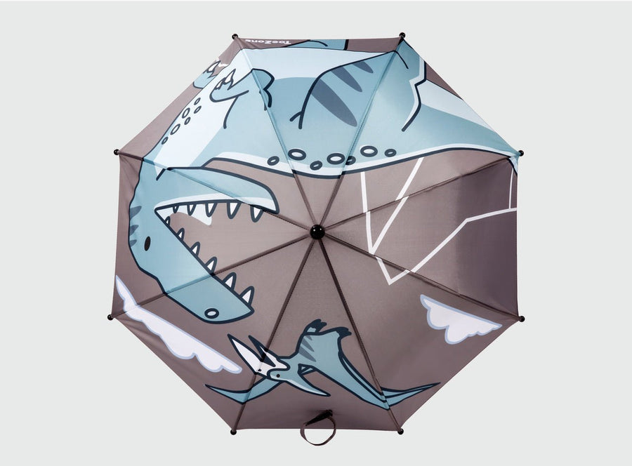 Pre - Order| ToeZone Raptor Boys Grey Dinosaur Waterproof Umbrella – Kids Rain Umbrella Umbrella All Boys ToeZone Footwear