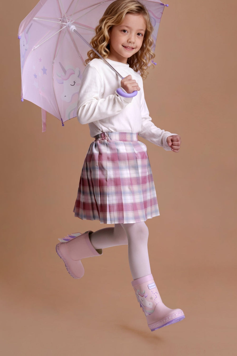 Pre - Order| ToeZone Twinkle Girls Pink Unicorn Waterproof Umbrella – Kids Rain Umbrella Umbrella All Girls ToeZone Footwear