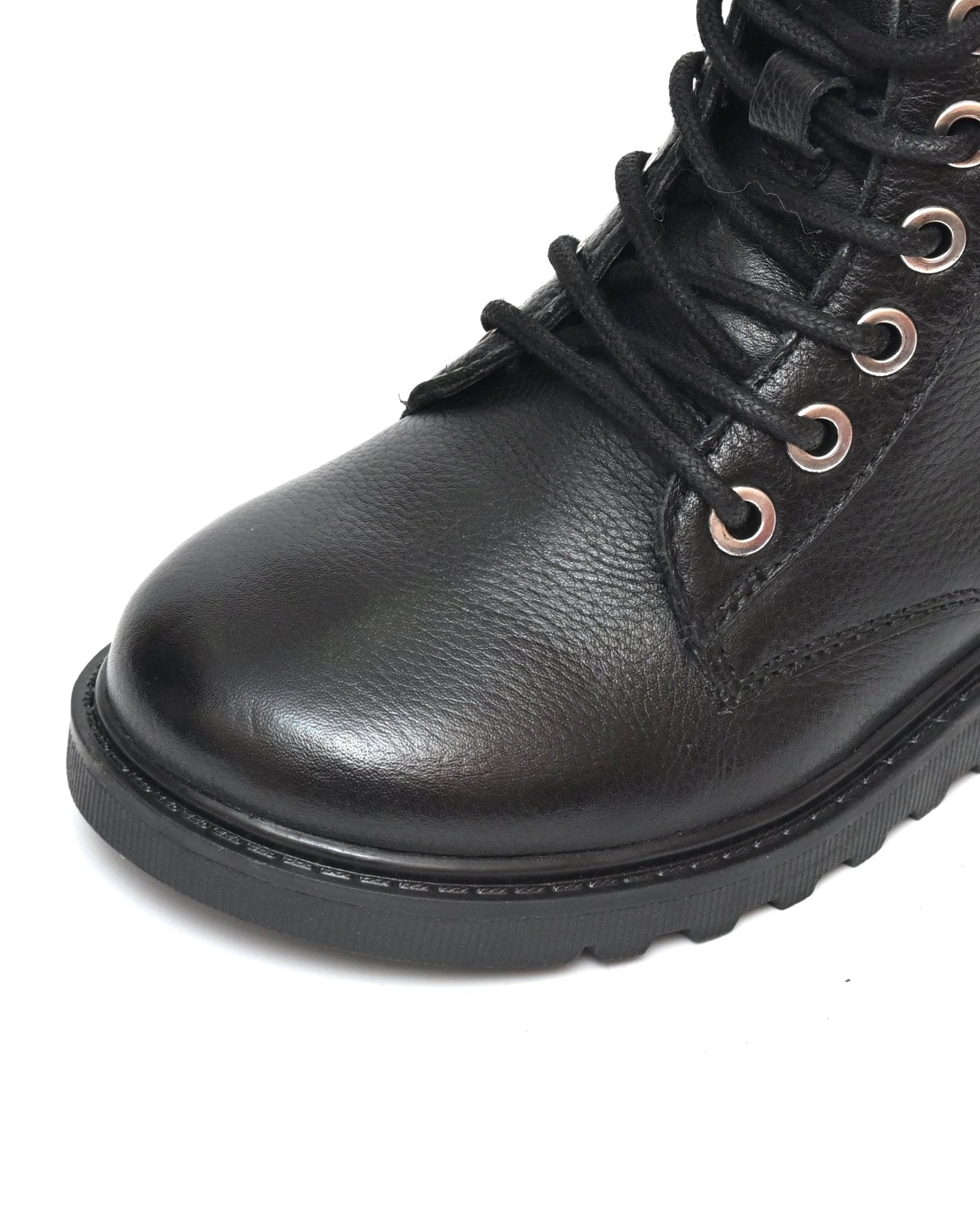STORM Boys' Black Leather Ankle Boots
