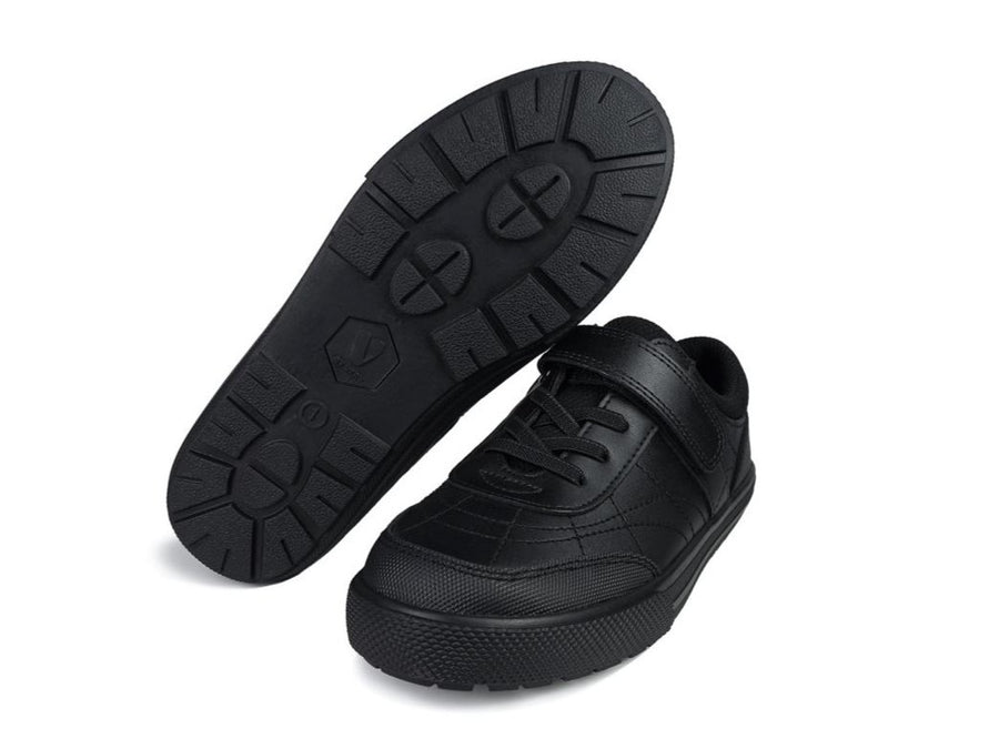 ETHAN Boys' Black School Trainers Trainer School Shoes