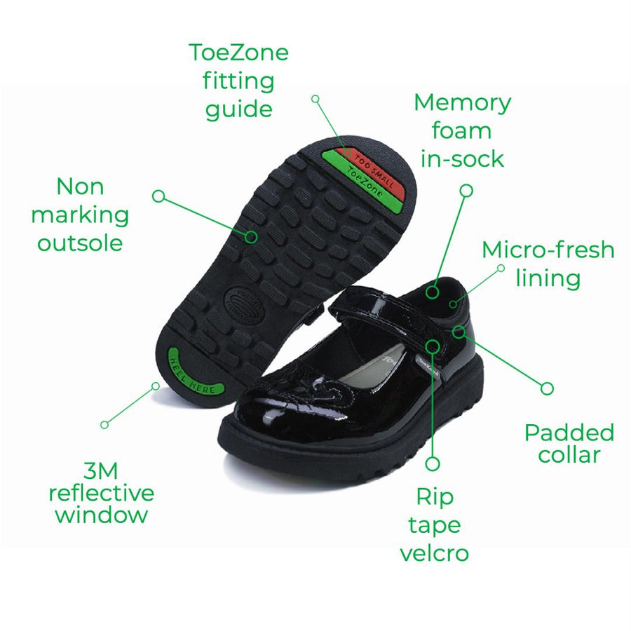 Gia Girls School Shoe All Girls ToeZone Footwear