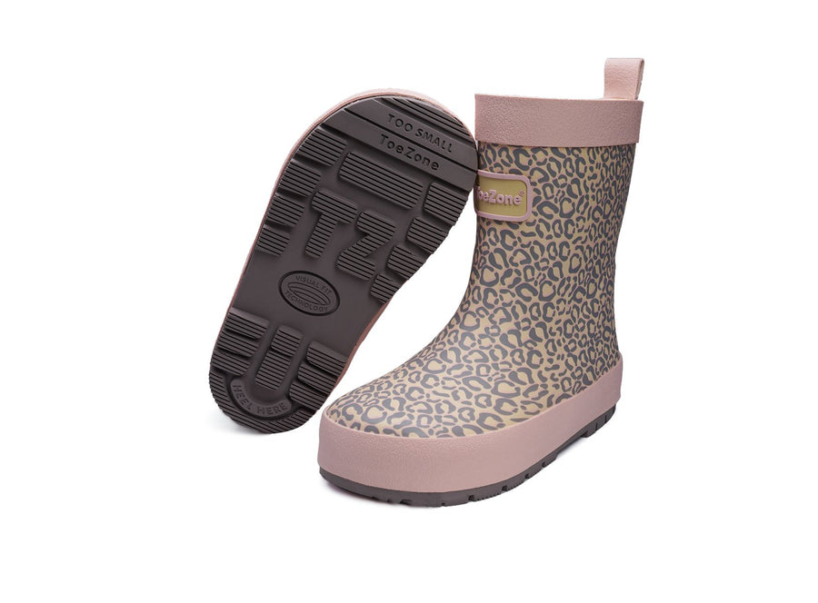 HATTIE Animal Printed Wellies Girl's Pink Rain Boots ToeZone