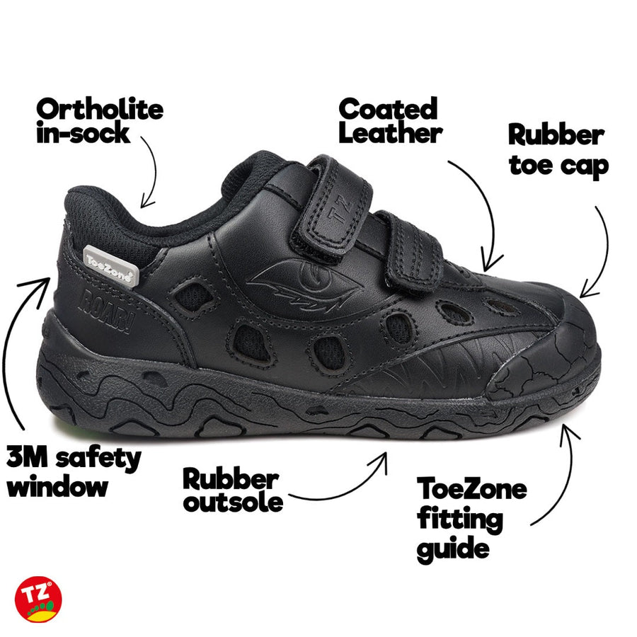 JAY - Eco Friendly Ortholite Dino Shoe Boys School Shoes All Boys ToeZone Footwear