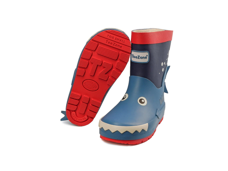 RICO Shark Wellies Boys' Boots Wellies UK ToeZone Footwear