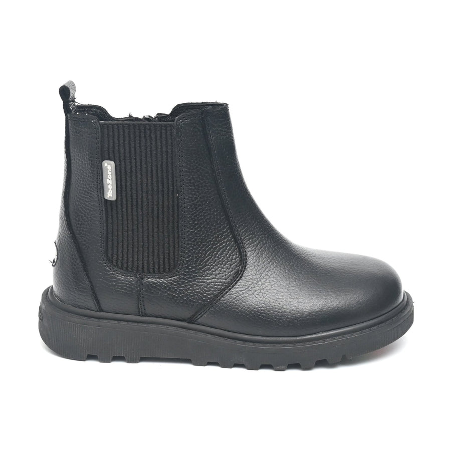 ROYAL Boys All Leather Side Gusset and Side Zip boots with Grey Insocks Boots ToeZone Footwear