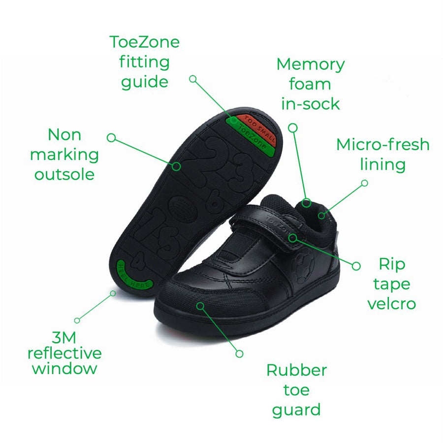 Zane Boys School Shoes All Boys ToeZone Footwear